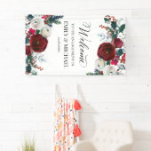 Floral Christmas Engagement party banner custom 横断幕 (インサイチュ)