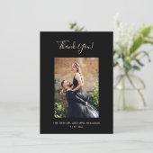 Floral Chrysanthemum Dark Romantic Wedding  サンキューカード (スタンド正面)