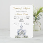 Floral Church Spanish wedding   招待状 (スタンド正面)