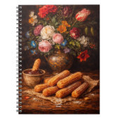Floral Churros Still Life | Monogram ノートブック (正面)