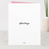 Floral Circle Banner Mother's Day Pink カード (裏面)