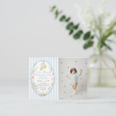 Floral Citrus Lemon Birthday Invitations エンクロージャーカード (スタンド正面)