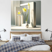 Floral Clarity キャンバスプリント (インサイチュ (寝室))