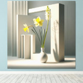 Floral Clarity キャンバスプリント (インサイチュ (ウッドフロア))