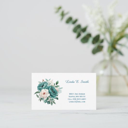 Floral Classic Calling Card 名刺 (スタンド正面)