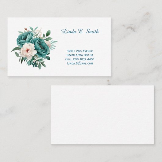 Floral Classic Calling Card 名刺 (正面/裏面)