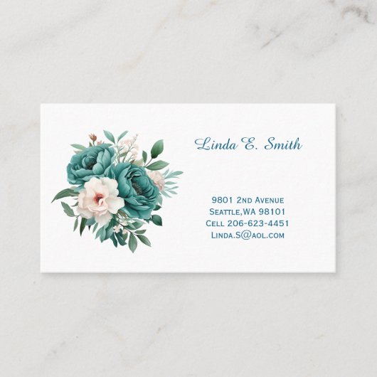 Floral Classic Calling Card 名刺 (正面)