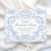 Floral classic vintage graduation 招待状