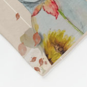 Floral Cloak Owl Fleece Baby Blanket フリースブランケット (角)