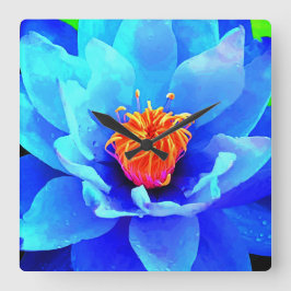 Floral clock スクエア壁時計