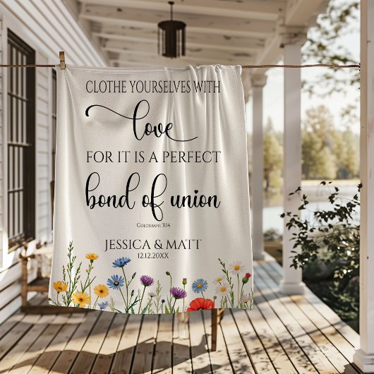 Floral Clothe Yourselves with Love Perfect Bond フリースブランケット