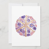 Floral Coastal Beach Nautical Bridal Shower 招待状 (裏面)