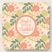 Floral Coaster Set – Gratitude-Inspired Home Decor コースター (正面)