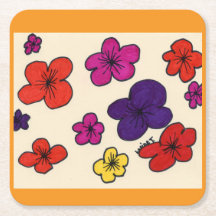 Floral coasters