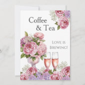 Floral Coffee and Tea Love is Brewing Sign 招待状 (裏面)