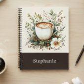 Floral Coffee Mug Personalized ノートブック
