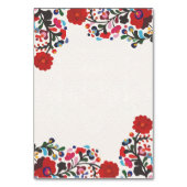Floral Colorful Botanical Flowers Spanish Wedding テーブルナンバー (裏面)