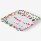 Floral Colorful Easter BRUNCH & HUNT ペーパープレート (傾斜あり)