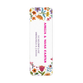 Floral Colorful Easter BRUNCH & HUNT ラベル