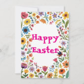 Floral Colorful Easter BRUNCH & HUNT 招待状 (裏面)