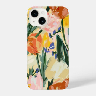 floral colorful glossy phone case iPhone 14ケース