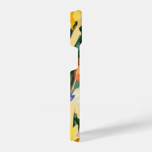 floral colorful glossy phone case iPhoneケース (右側面)