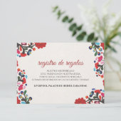 Floral Colorful Spanish Wedding エンクロージャーカード (スタンド正面)