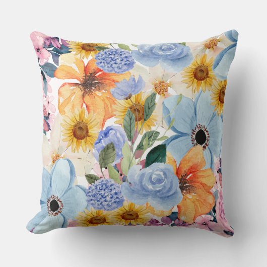 Floral Comfort Pillow  クッション (正面)