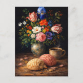 Floral Concha Still Life Art Postcard ポストカード (正面)