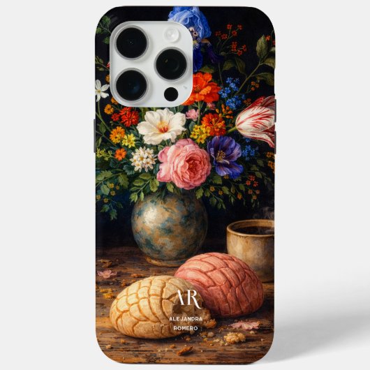 Floral Concha Still Life | Monogram Case-Mate iPhoneケース (裏面)