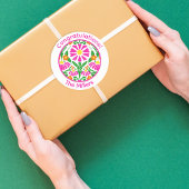 Floral Congrats – Personalized & Fun! ラウンドシール