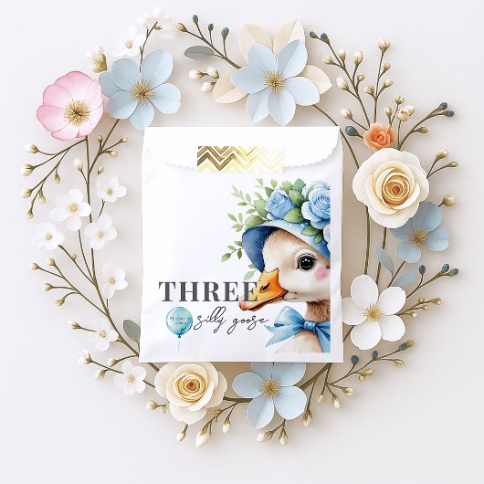 Floral Coquette Bow Silly Goose Boy Birthday  フェイバーバッグ