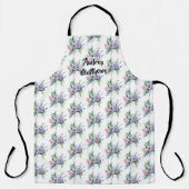 Floral Corsage pattern Personalize with Name エプロン (正面)