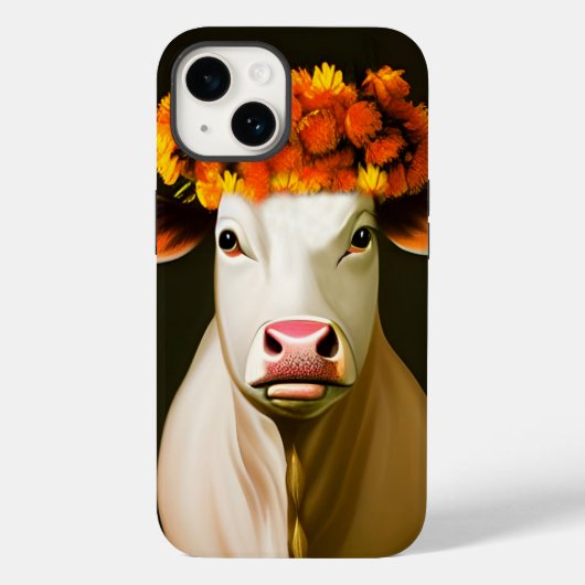 Floral cow Case-Mate iPhoneケース (裏面)