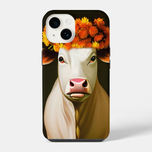 Floral cow iPhoneケース (裏面)
