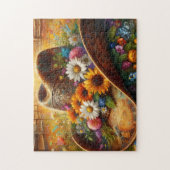 Floral Cowboy Hat ジグソーパズル (縦)