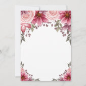 Floral Cowgirl Boots Hat Lights Bridal Shower  招待状 (裏面)