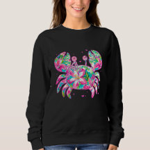 Floral Crab Artistic Coastal Design