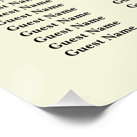 Floral Cream Heart Wedding Seating Plan 12 Tables ポスター (コーナー)