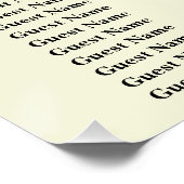  Floral Cream Heart Wedding Seating Plan 8 Tables ポスター (コーナー)