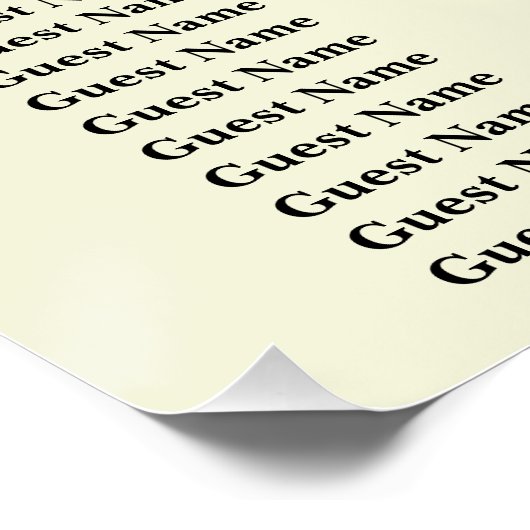  Floral Cream Heart Wedding Seating Plan 8 Tables ポスター (コーナー)