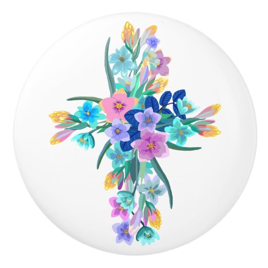 Floral Cross セラミックノブ (正面)