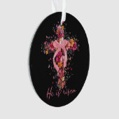 Floral Cross  'He Is Risen' オーナメント (正面)