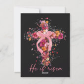 Floral Cross  'He Is Risen' シーズンカード (裏面)