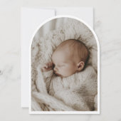 Floral Cross Modern Catholic Custom Photo Baptism 招待状 (裏面)