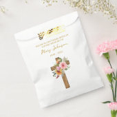 Floral Cross Seed Packet Funeral Favor Bag フェイバーバッグ (封をした状態)