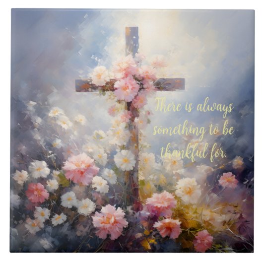 FLORAL CROSS TILE タイル (正面)