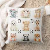 Floral Crown Baby Animals & Wreaths Double-Sided T クッション (ブランケット)