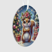 Floral Crown Squirrel & Tree Glow オーナメント (正面)