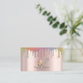 Floral Cupcake Rolling Pin Rainbow Drips Bakery  名刺 (スタンド正面)